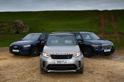 New Land Rover Discovery vs Audi Q7 vs BMW X7 noses