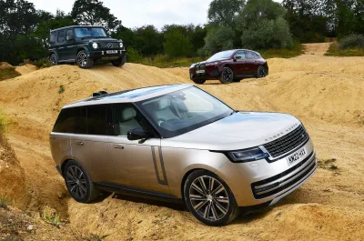 New Range Rover vs BMW iX vs Mercedes G-Class fronts