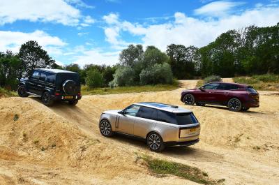 New Range Rover vs BMW iX vs Mercedes G-Class rears