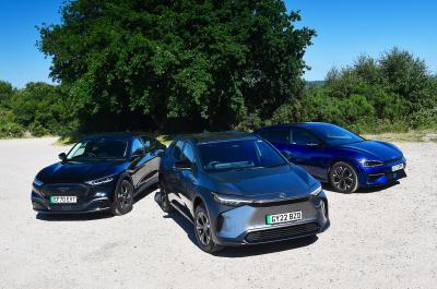 New Toyota bZ4x vs Ford Mustang Mach-E vs Kia EV6