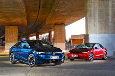 New Volkswagen ID 7 vs Tesla Model 3 fronts