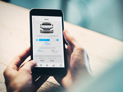 The NissanConnect EV app lets you interact remotely with the 100% electric new Nissan LEAF