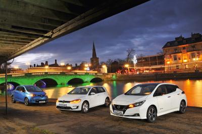 Nissan Leaf vs Renault Zoe vs Volkswagen e-Golf