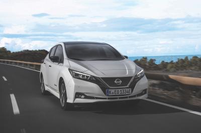 Nissan LEAF front three-quarters