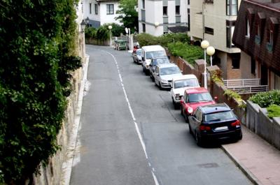 Parking on pavement