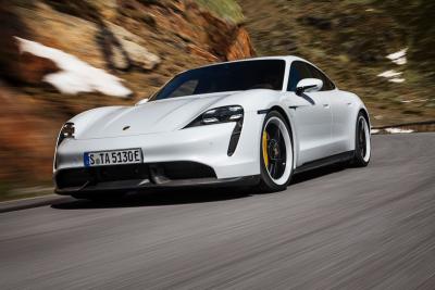 2020 Porsche Taycan driving