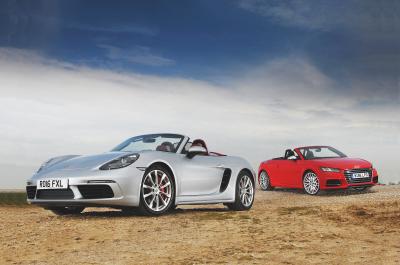 Porsche 718 Boxster and Audi TTS Roadster