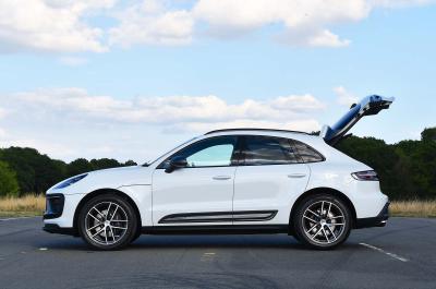 Porsche Macan T side with boot open