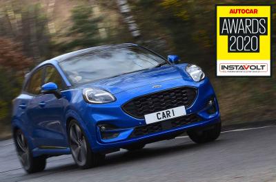 Ford Puma with Autocar Awards logo
