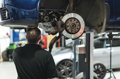 Car being serviced
