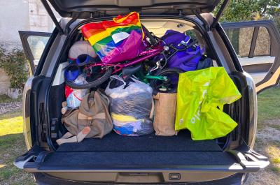 Range Rover with a full boot