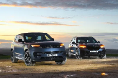 Range Rover Sport and BMW X5 front header