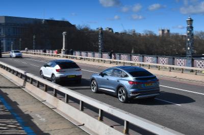 New Volvo C40 Recharge vs Audi Q4 Sportback e-tron rear twin