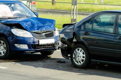 Crashed cars