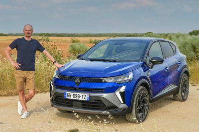Renault Captur small SUV in blue with Will Nightingale