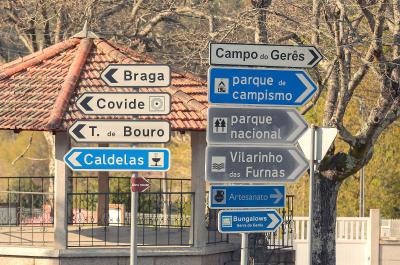 Road signs in Portugal
