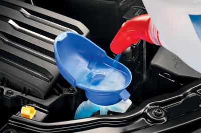 Skoda washer fluid funnel