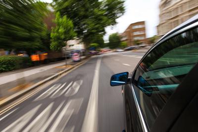 Speeding car image