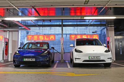 Telsa Model 3 and Tesla Model Y charging