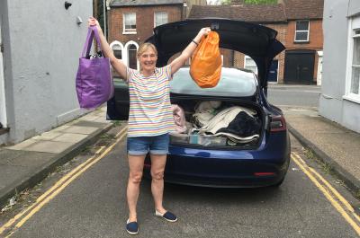 Tesla Model 3 long termer with luggage