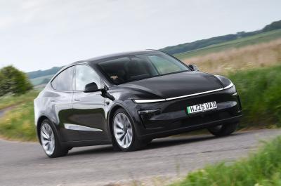 Tesla Model Y front cornering