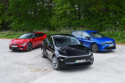 Tesla Model Y vs Skoda Enyaq vs Kia EV6 fronts static