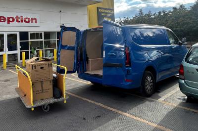 VW Transporter at storage centre