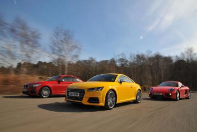 Audi TTS vs BMW M235i vs Porsche Cayman