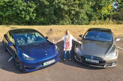 2024 Tesla Model 3 with 2015 Tesla Model S