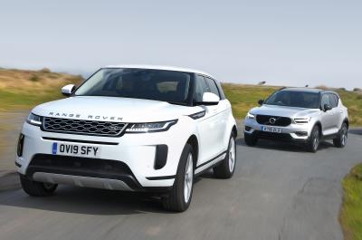 Used test Range Rover Evoque vs Volvo XC40