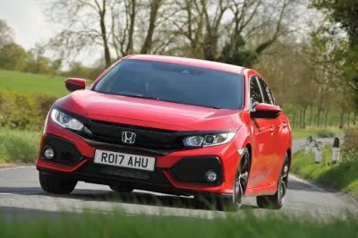 Used Honda Civic front three-quarter driving