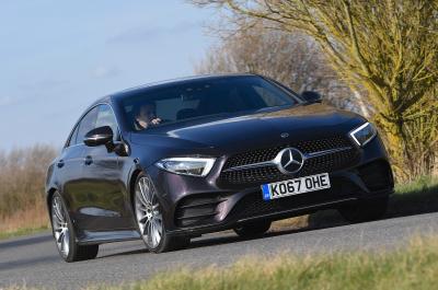 Used Mercedes CLS 2018-2023 front cornering ruby black