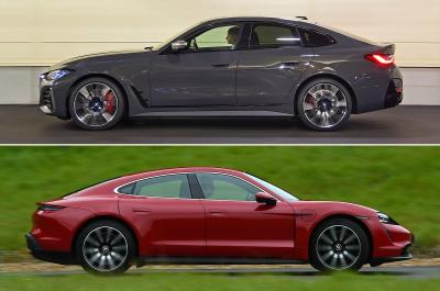 Used test: BMW i4 vs Porsche Taycan