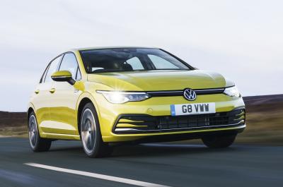Used Volkswagen Golf Mk8 2020-present front tracking gold