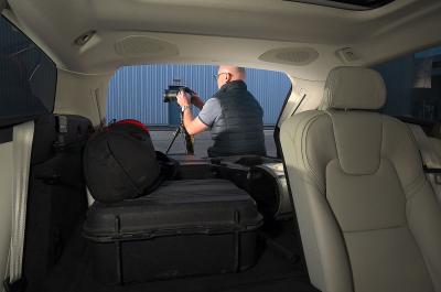 Volvo V90 Cross Country with Will on the back of it