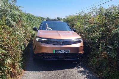 Vauxhall Grandland Electric 2025 long-term test narrow lanes forwards