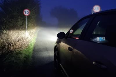 Vauxhall Grandland Electric 2025 long-term test speed limit sign