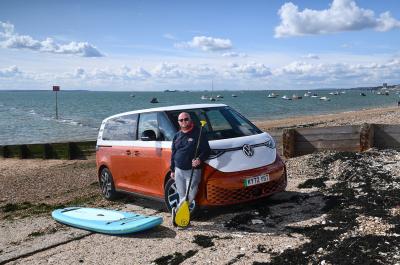 Volkswagen ID Buzz with paddleboards
