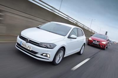 Volkswagen Polo leading Seat Ibiza - 19-plate cars