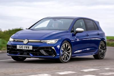 VW Golf R front cornering