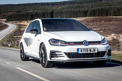 2019 VW Golf GTI TCR front three-quarters