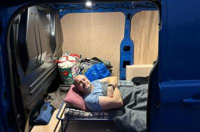 Sleeping in VW Transporter