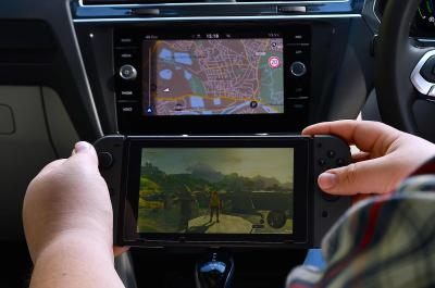 Volkswagen Tiguan with games console