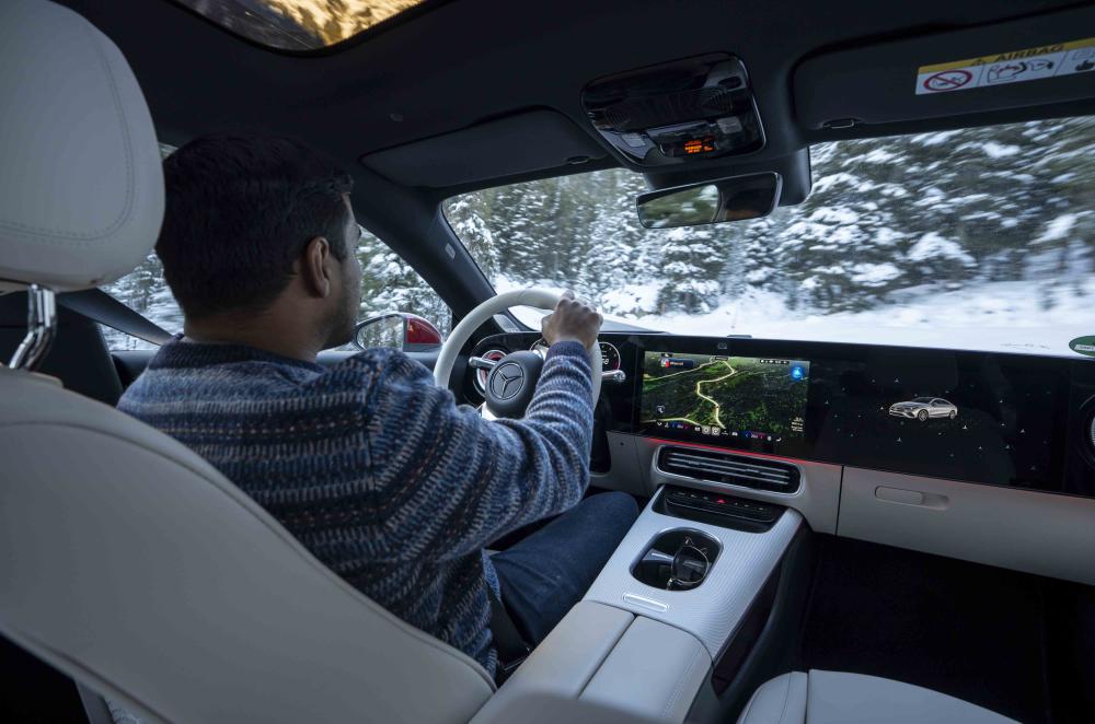 Mercedes CLA hybrid Shafiq Abidin interior driving