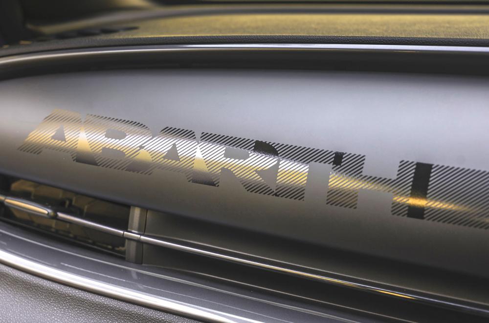 Abarth 600e dashboard detail