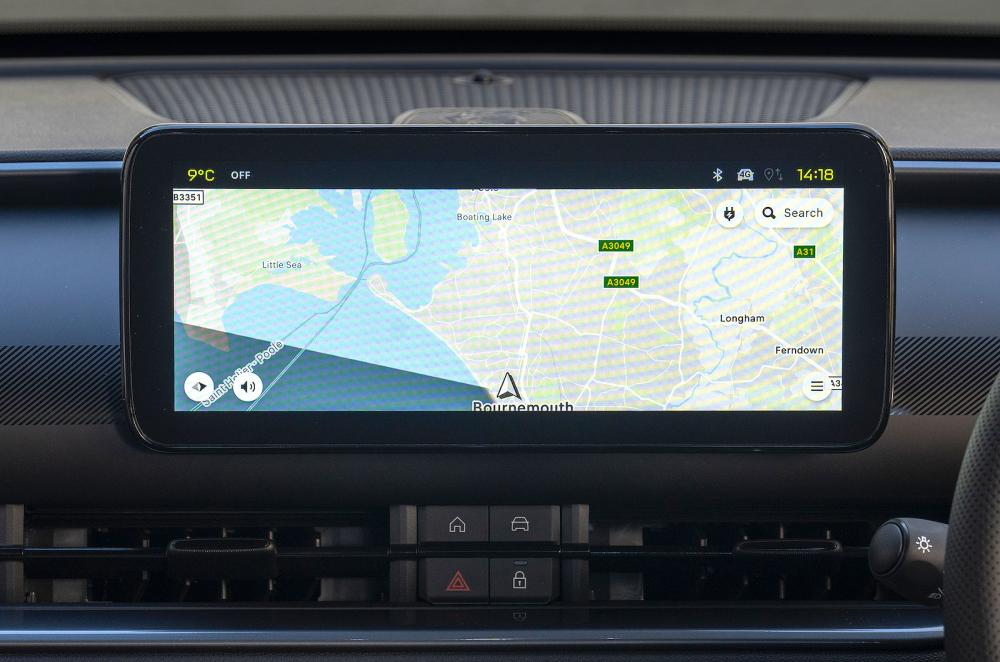 Abarth 600e infotainment touchscreen