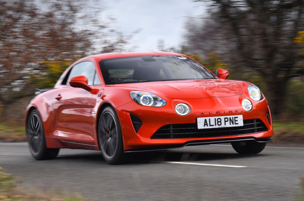 Alpine A110 front right driving