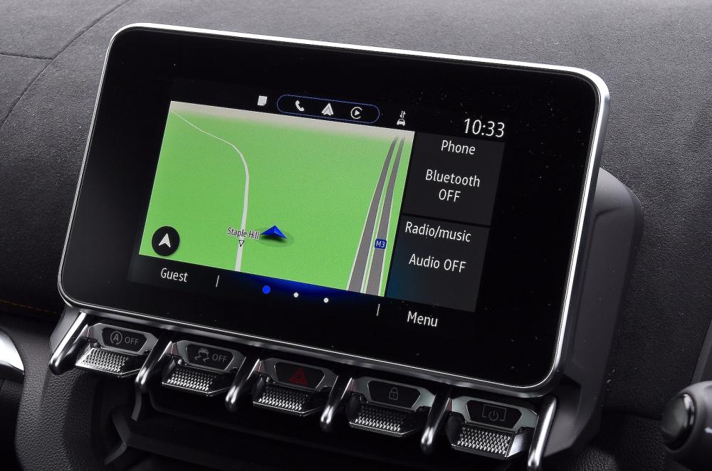 Alpine A110 infotainment touchscreen
