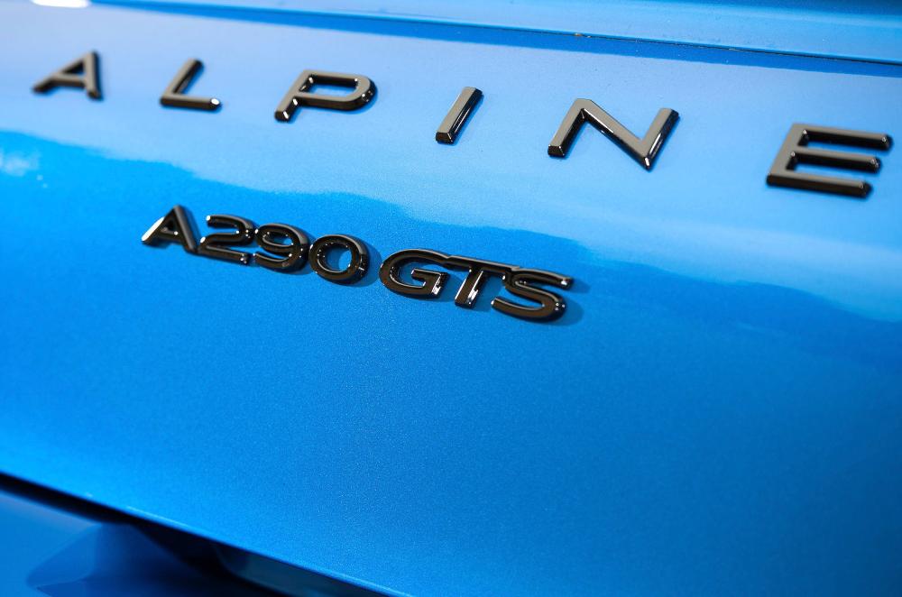 Alpine A290 rear badges