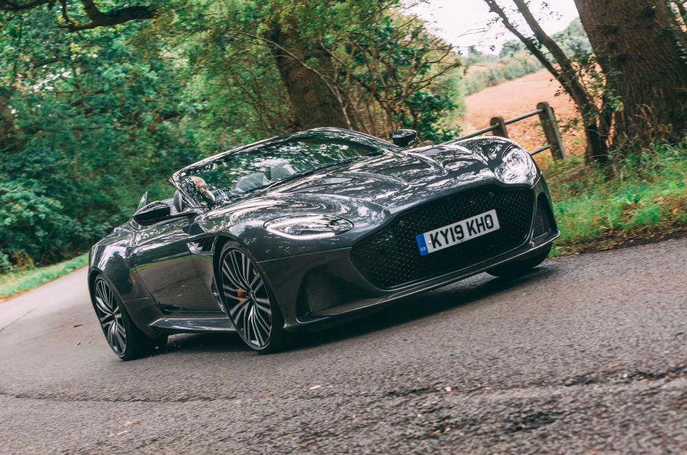 Aston Martin DBS Volante 2019 front cornering 